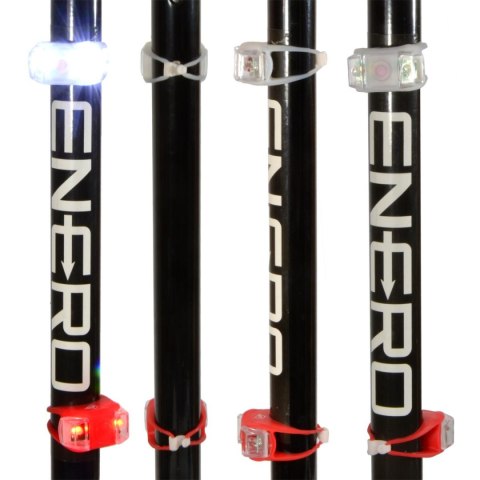 ZESTAW SILIKONOWYCH LAMP ROWEROWYCH LED PRZÓD TYŁ DELUXE 2 LED DUNLOP