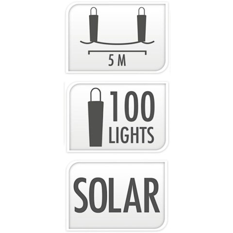 LAMPA SOLARNA ŁAŃCUCH ŚWIETLNY OŚWIETLENIE NAMIOTU PARASOLA 100LED
