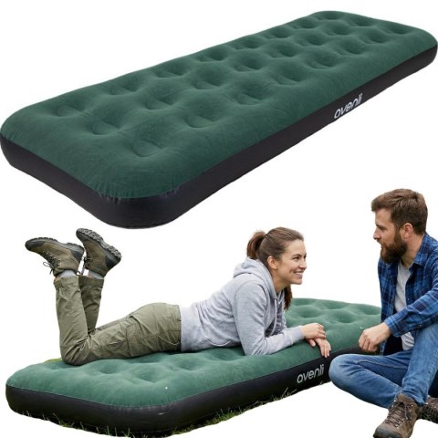 MATERAC FLOKOWANY 1-OSOBOWY CLOUDCOIL ZIELONY 191x73x22CM 24642