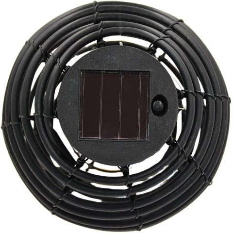 LAMPA SOLARNA KULA RATTAN CZARNA 15x52CM