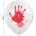 BALON DEKORACYJNY HALLOWEEN KRWAWY ODCISK DŁONI 10SZT