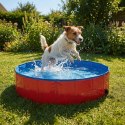 BASEN OGRODOWY SKŁADANY DLA PSA 80X30CM CZERWONY MAXPRO