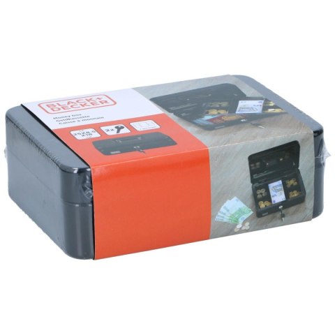 KASETKA METALOWA NA PIENIĄDZE DOKUMENTY 25x8,5x18CM BLACK + DECKER