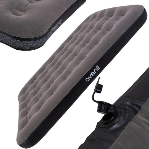 MATERAC FLOKOWANY 2-OSOBOWY CLOUDCOIL SZARY 191x137x22CM 24639