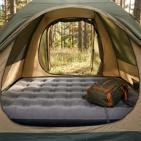 MATERAC FLOKOWANY 2-OSOBOWY CLOUDCOIL SZARY 191x137x22CM 24639