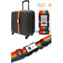 UNIWERSALNY PAS ZABEZPIECZAJĄCY DO WALIZKI SPINAJĄCY 180x5CM NA SZYFR MULTIKOLOR PROWORLD