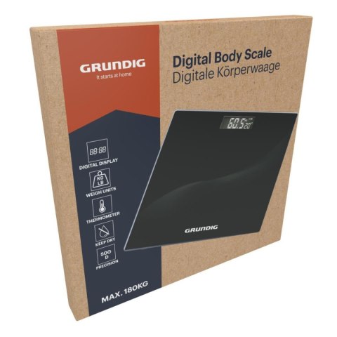 WAGA ŁAZIENKOWA SZKLANA CZARNA GRUNDIG