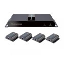TECHLY Extender HDMI 1x4 1080p60Hz do 40 m po skrętce Kat6 IR PoC IDATA-EX-HL41TY