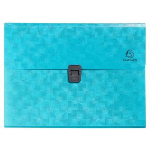 Teczka harmonijkowa 13 przeg. Cyjan