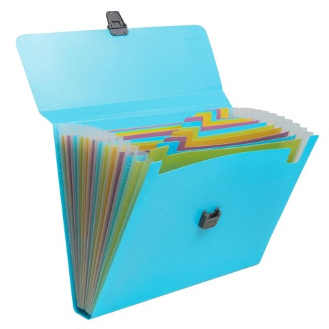 Teczka harmonijkowa 13 przeg. Cyjan