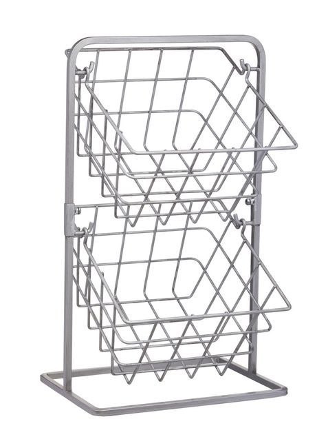 Kosze 2 poziomowe w stylu industrialnej kuchni z postarzanym lakierem