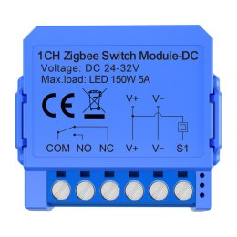1-kanałowy moduł przełącznika ZigBee ze stykiem beznapięciowym Avatto ZWSM16-DC32V-1