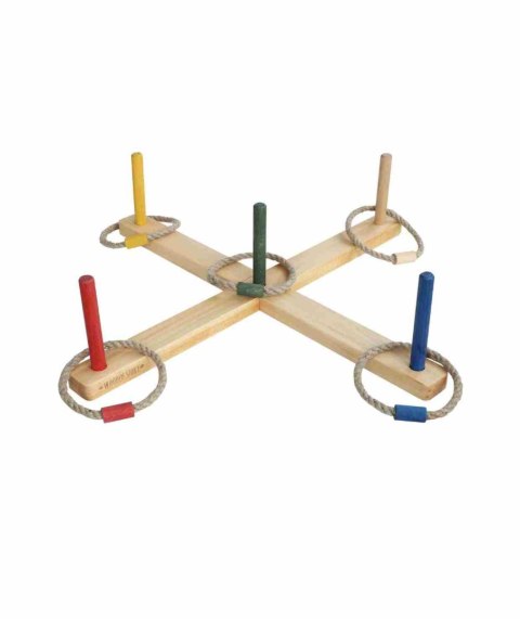 Drewniana Gra Rzut Pierścieniem - Kolorowa