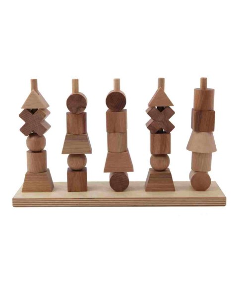 Drewniana Układanka Płotek - Naturalna