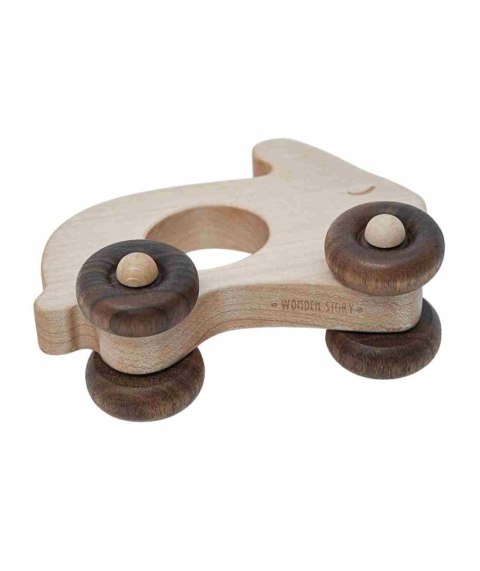 Drewniana Zabawka na Kółkach Królik