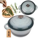 EMALIOWANY GARNEK ŻELIWNY 22cm 3L HAGE SEA SALT