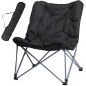 FOTEL CAMPINGOWY HIGH DELUXE Z PODUSZKĄ ANTRACYT REDCLIFFS