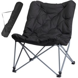 FOTEL CAMPINGOWY HIGH DELUXE Z PODUSZKĄ ANTRACYT REDCLIFFS