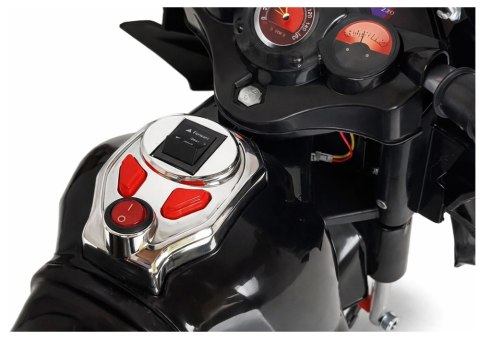 Motor Na Akumulator HC8051 Dla Dzieci Czarny Ścigacz Światła Led Dźwięki