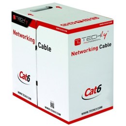 INTELLINET Kabel skrętka Cat6 UTP drut 305 m CCA szary 022823
