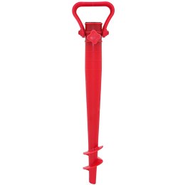 BAZA MOCOWANIE DO PARASOLA PLASTIKOWE WKRĘCANE 37CM CZERWONA