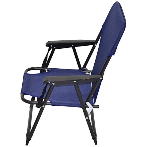 FOTEL TURYSTYCZNO PLAŻOWY Z PODŁOKIETNIKAMI 52X54X25/66CM SKŁADANY GRANATOWY REDCLIFFS