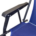 FOTEL TURYSTYCZNO PLAŻOWY Z PODŁOKIETNIKAMI 52X54X25/66CM SKŁADANY GRANATOWY REDCLIFFS