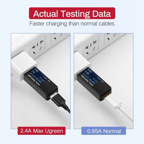 Kabel UGREEN US289 USB-A-micro USB 1m (biały)