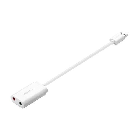 Karta dźwiękowa USB UGREEN US205 15cm (biała)