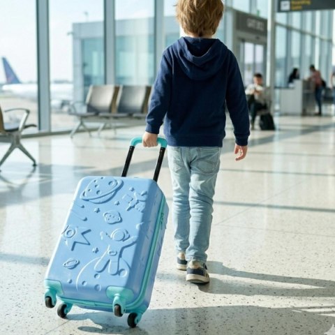 WALIZKA PODRÓŻNA KABINOWA 18 CALI PROWORLD KID - NIEBIESKI (KOSMO)