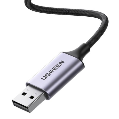 Adapter audio UGREEN CM477, USB do Mini Jack 3.5mm AUX (szary)