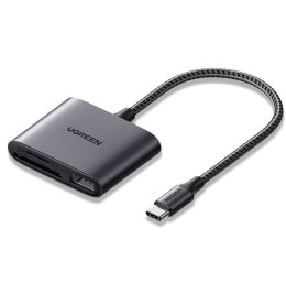 Czytnik kart UGREEN CM387 USB-C SD/microSD + USB (czarny)