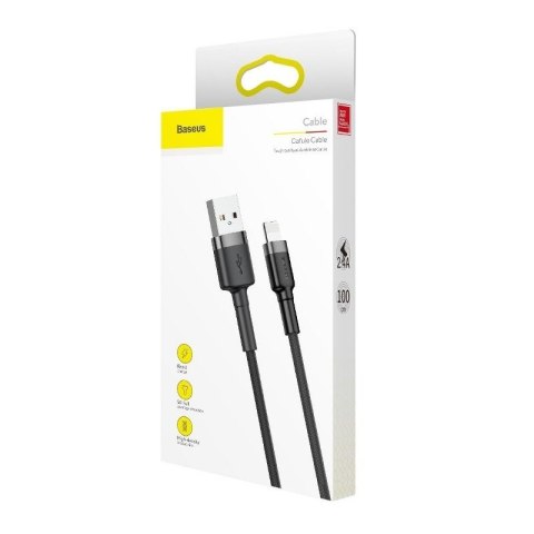 Kabel BASEUS Cafule USB-A-Lightning 1m (szaro-czarny)