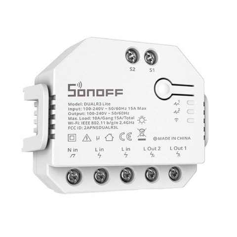 Przełącznik SONOFF Dual R3 Lite Wi-Fi 2-kanałowy