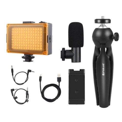 Statyw PULUZ PKT3132B z lampą LED i mikrofonem