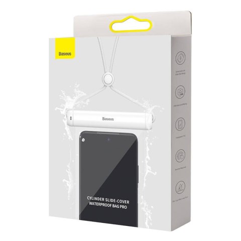 Etui wodoodporne BASEUS Cylinder uniwersalne IPX8 (białe)