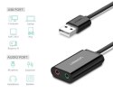 Karta dźwiękowa USB UGREEN US205 15cm (czarna)