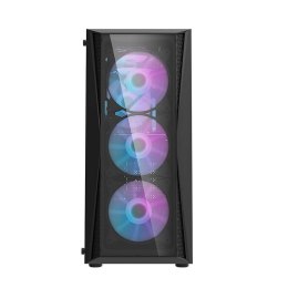 Obudowa komputerowa DARKFLASH DK352 Plus + 4 wentylatory (czarna)