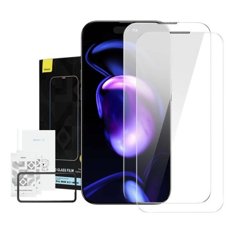 Szkło hartowane BASEUS Crystal 0.3mm iPhone 14 Pro Max 2szt