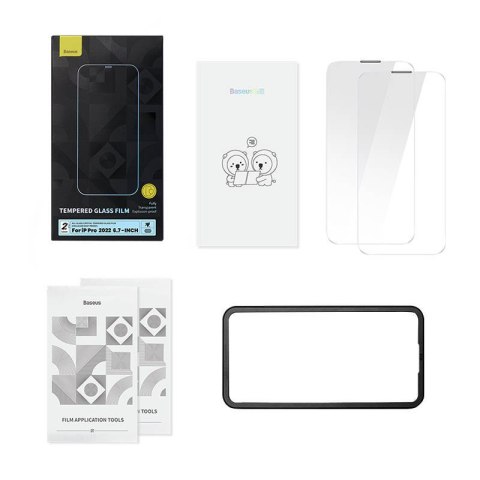 Szkło hartowane BASEUS Crystal 0.3mm iPhone 14 Pro Max 2szt