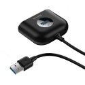 HUB Baseus Square USB-A do 1x USB-A 3.2 Gen 1 / 3x USB 2.0 z kablem 1m - czarny