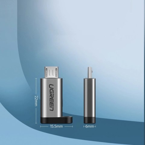 Ugreen adapter przejściówka z USB Typ C na micro USB szary (50590)
