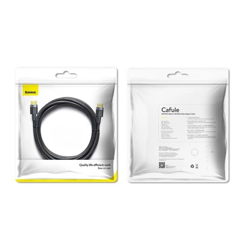 Kabel Baseus Cafule HDMI / HDMI 2.0 4K 60 Hz 3D 18 Gbps 3 m - czarny