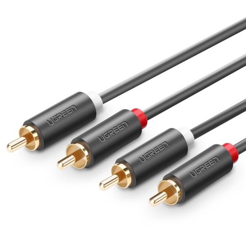 Kabel Ugreen AV104 10518 audio 2RCA (męski) / 2RCA (męski) 2m - szary