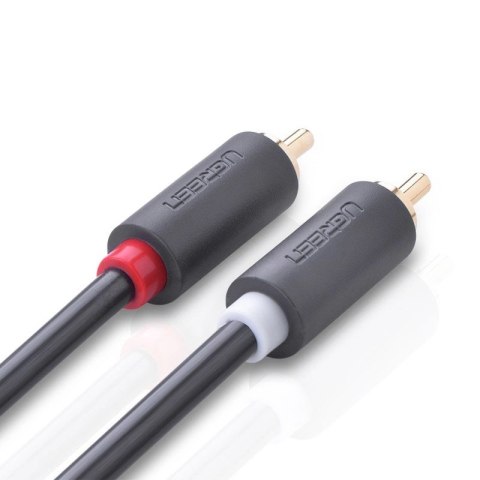 Kabel Ugreen AV104 10518 audio 2RCA (męski) / 2RCA (męski) 2m - szary