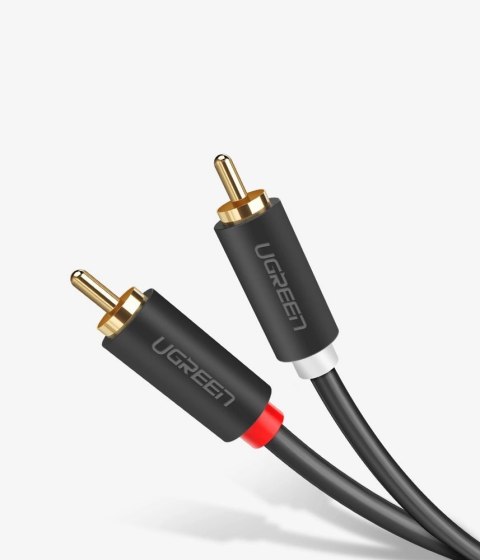 Kabel Ugreen AV104 10518 audio 2RCA (męski) / 2RCA (męski) 2m - szary
