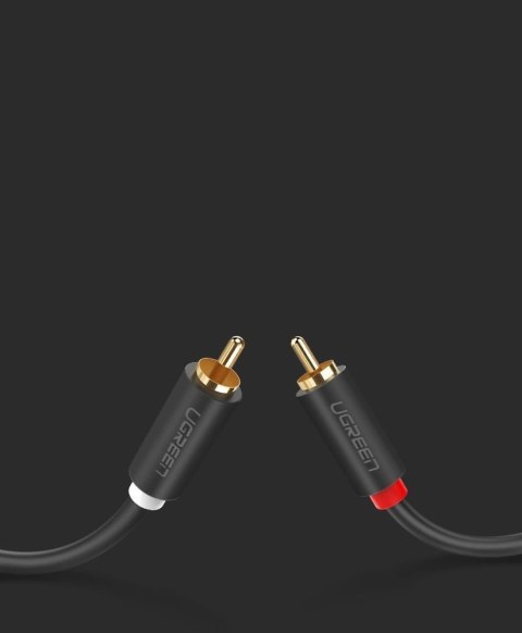 Kabel Ugreen AV104 10518 audio 2RCA (męski) / 2RCA (męski) 2m - szary
