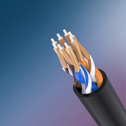Kabel Ugreen NW122 70654 sieciowy Ethernet patchcord RJ45 Cat 6A UTP do 10Gb/s 5 m - czarny
