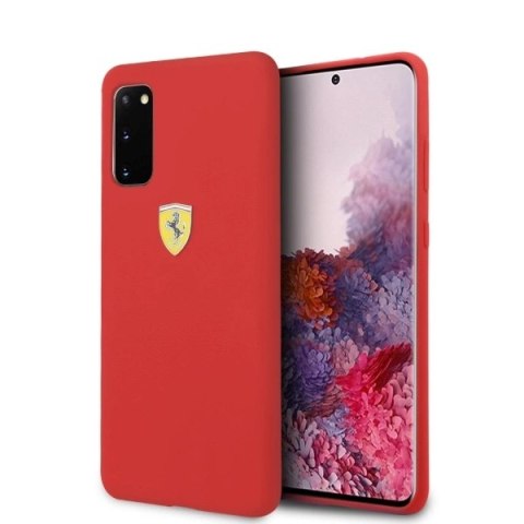 Etui Ferrari Silicone na Samsung Galaxy S20 - czerwone