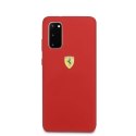 Etui Ferrari Silicone na Samsung Galaxy S20 - czerwone